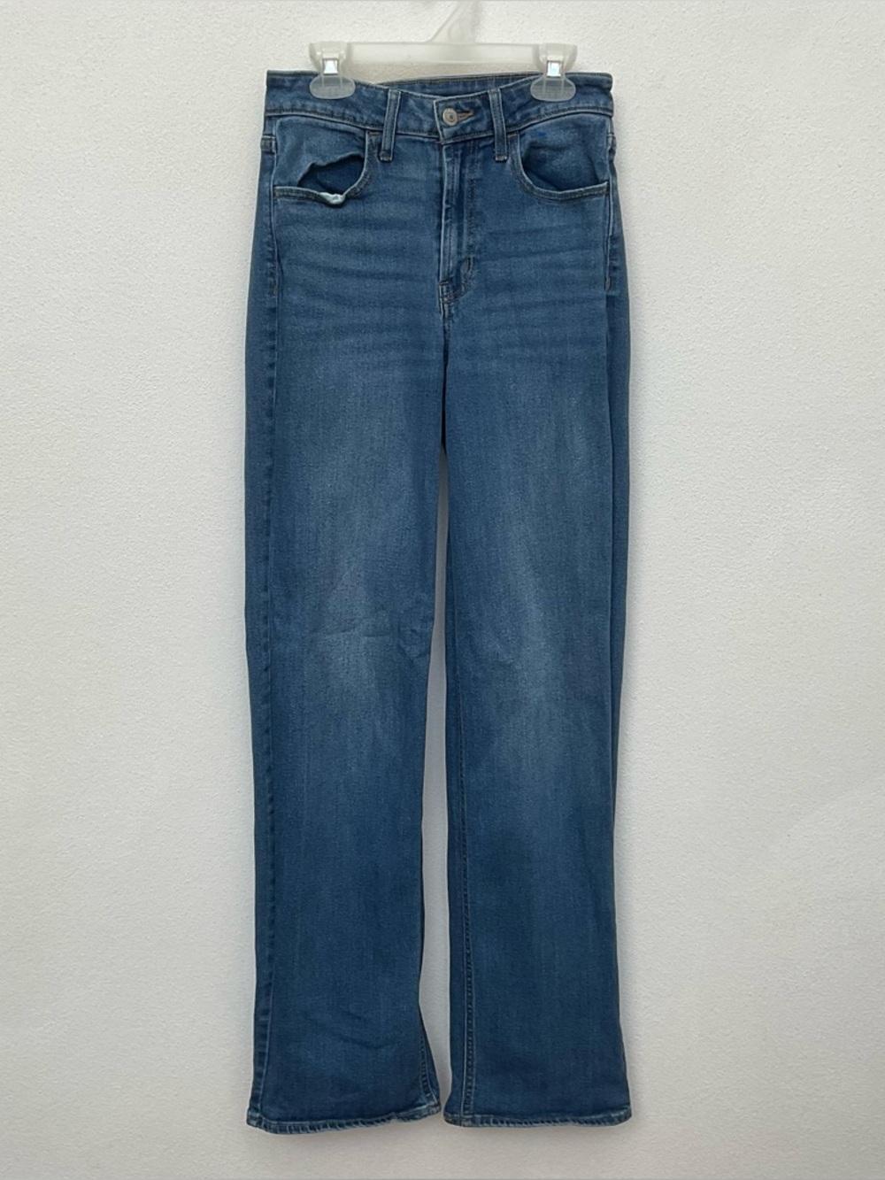 Old Navy Medium Wash High Rise Wow Wide Leg Jeans Size 4 Tall Long Inseam